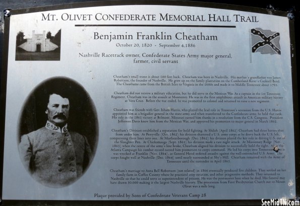 Mt. Olivet Confederate Trail - Benjamin Franklin Cheatham