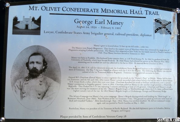 Mt. Olivet Confederate Trail - George Earl Maney