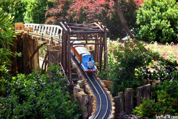 Thomas crosses the bridge