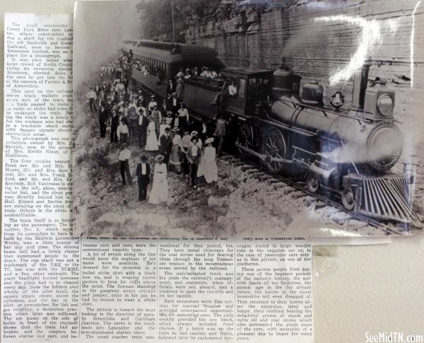 Museum Photo: Passengers pictured near the bluff