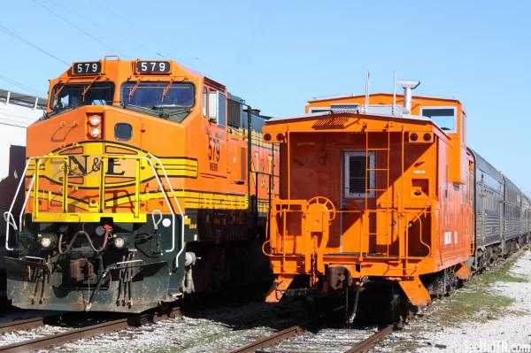 Orange Engine &amp; Caboose