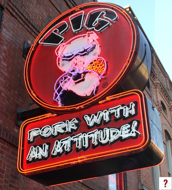 Pig neon sign