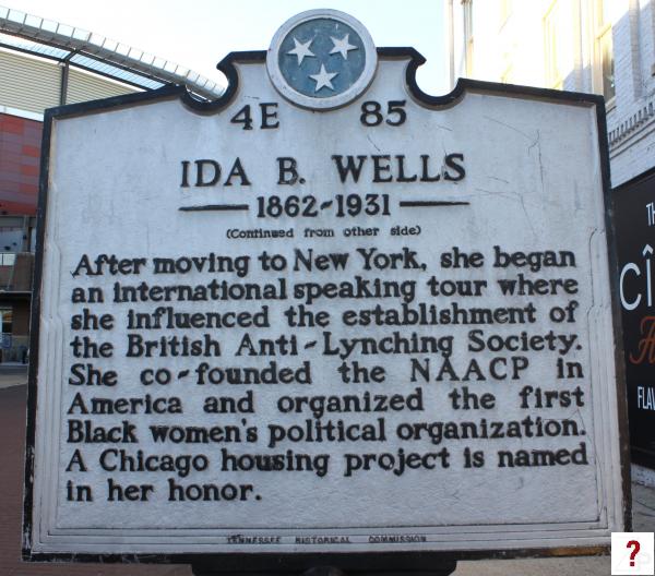 Ida B. Wells Marker 2