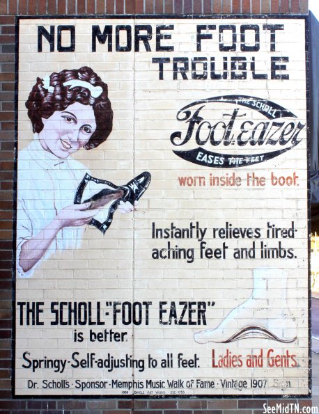 Dr. Scholl's restored vintage 1907 sign