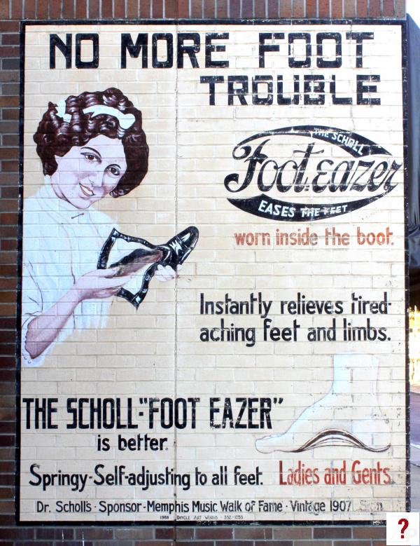 Dr. Scholl's restored vintage 1907 sign