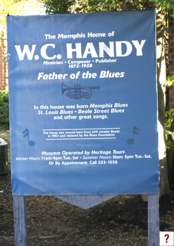 W.C. Handy Home sign