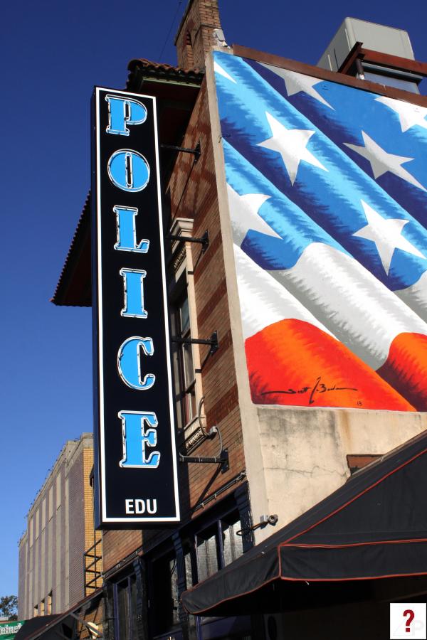 Police neon sign