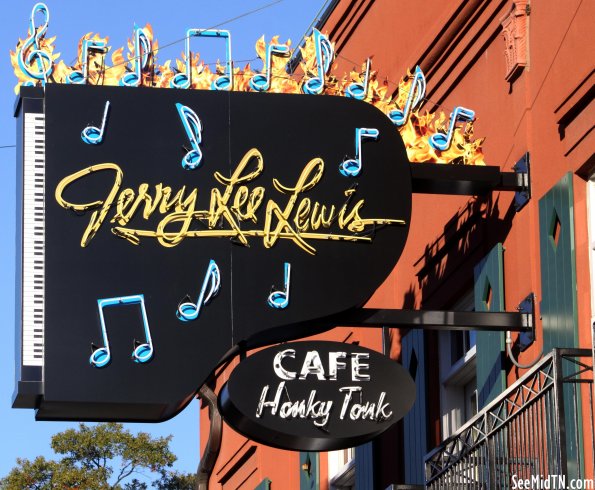 Jerry Lee Lewis Cafe Honky Tonk neon sign