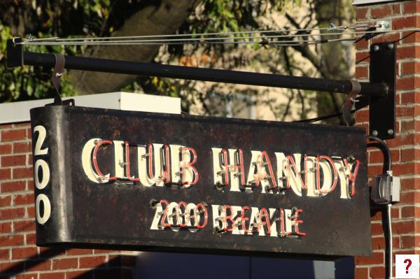 Club Handy 200 Beale neon sign