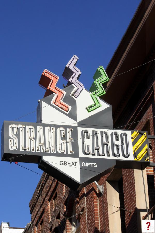 Strange Cargo neon sign