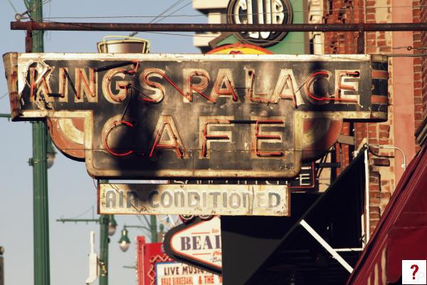 King's Palace Cafe neon sign