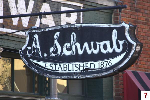 A. Schwab neon sign