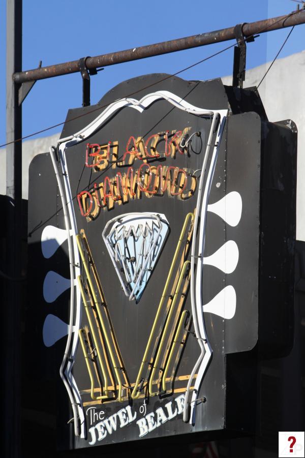 Black Diamond neon sign