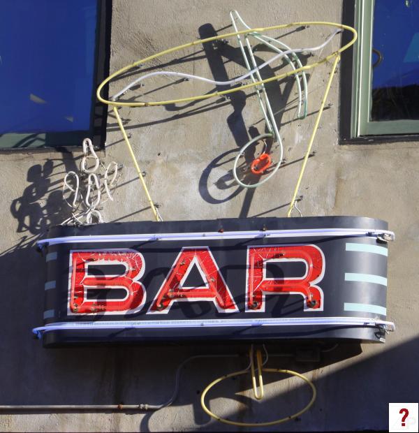 Bar neon sign