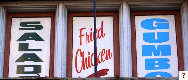 Salad - Fried Chicken - Gumbo