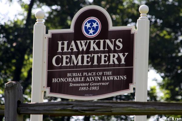 Hawkins Cemetery Sign