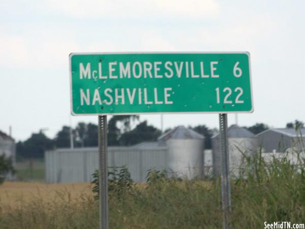 US70A distance to McLemoresville