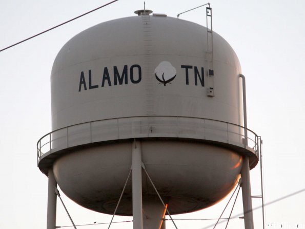 Alamo Water Tower with Cotton Boll