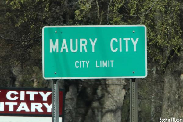 Maury City sign