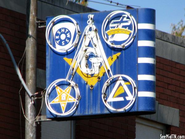 Masonic neon sign