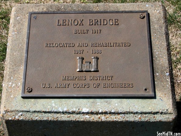 Lenox Bridge Plaque