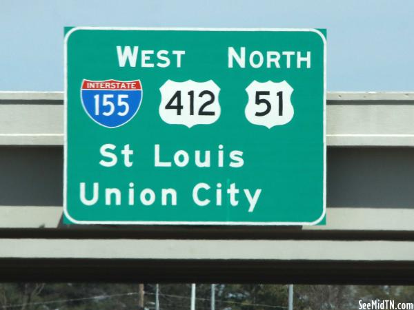 Interstate 155 sign