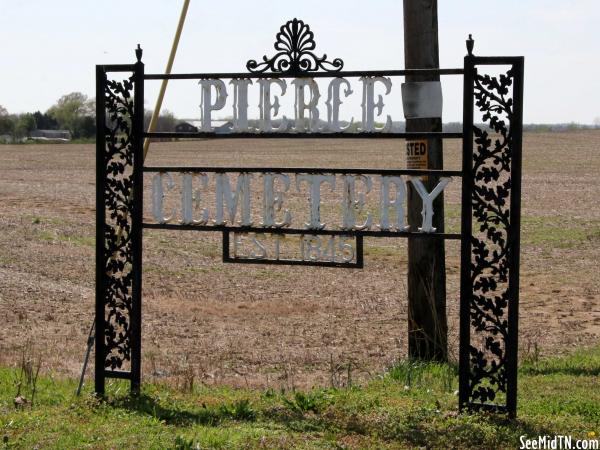 Pierce Cemetery Sign