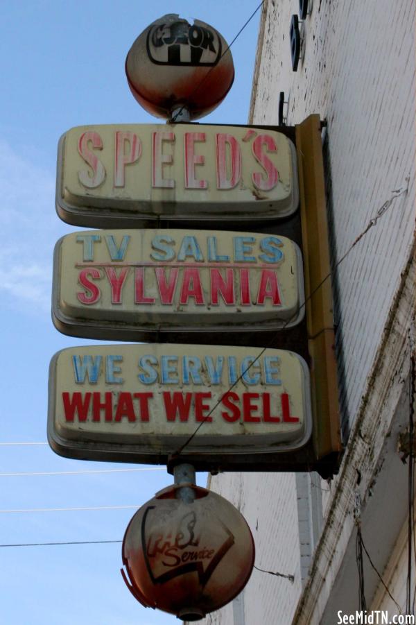Speed's TV Sales Sign