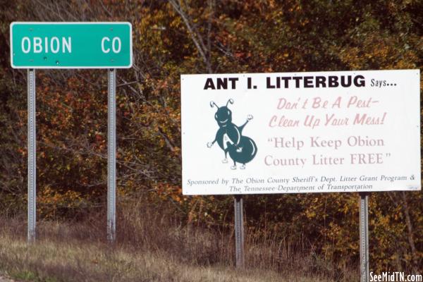 Ant I. Litterbug Sign