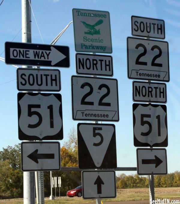 Multiple Highway Signs