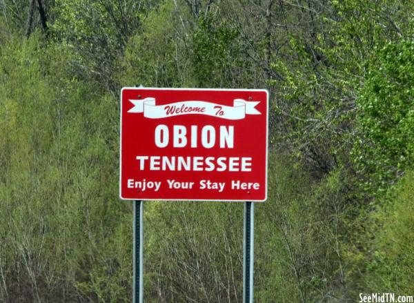 Obion Welcome sign