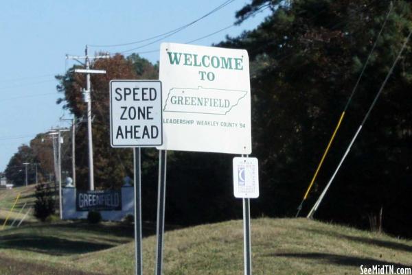 Greenfield Welcome Sign