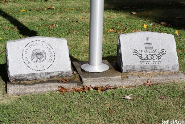 TN Bicentennial and Weakley Logo marker