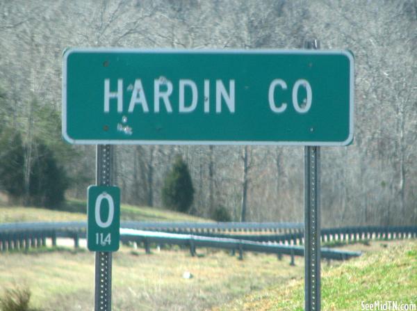 Hardin County Sign along highway TN114