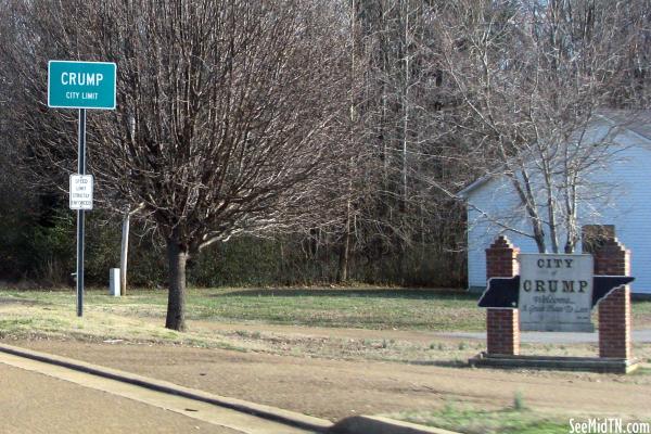 Crump City Limit sign