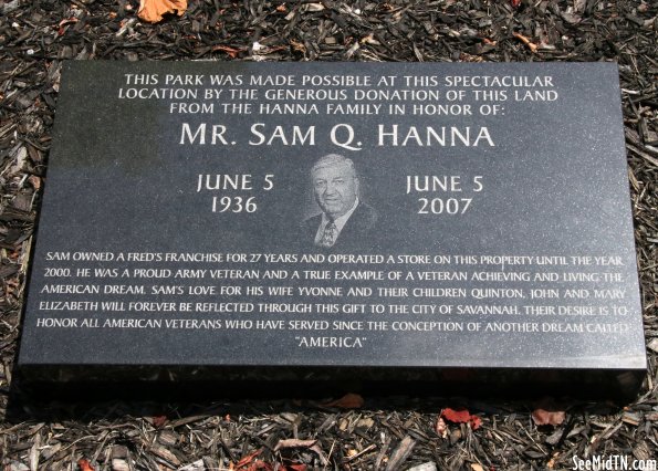 Savannah Veterans' Park: Sam Q. Hanna