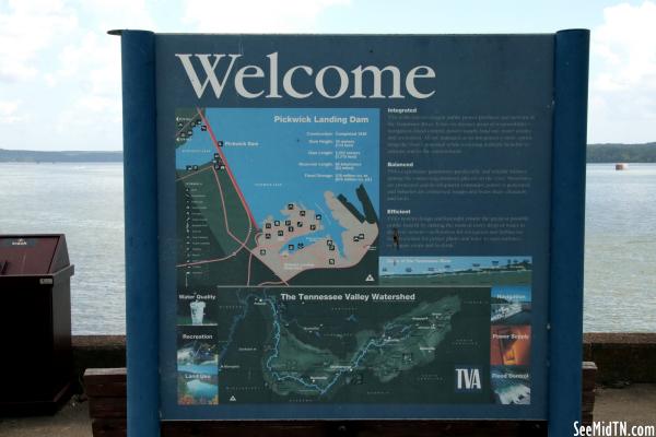 Pickwick Dam Welcome Sign