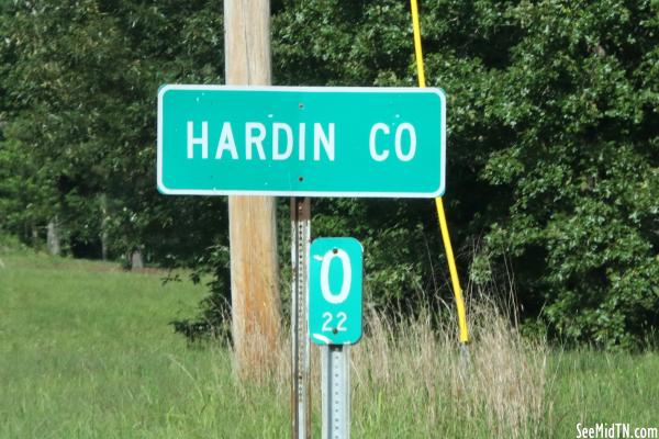 Hardin County Sign along highway TN22
